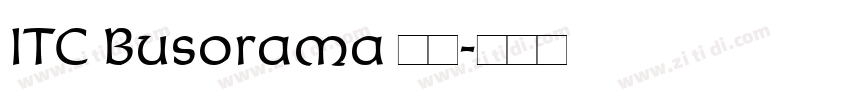 ITC Busorama 粗体字体转换